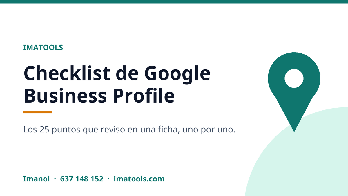 Checklist de Google Business Profile: 25 puntos, por ImaTools